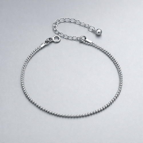 Silver Stainless Steel Square Chain Bracelet